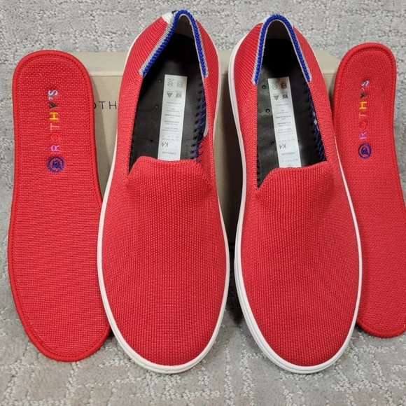 Rothy's The Kids Sneaker Red Lollipop Slip On Shoes Big Kids Size 3, 4 - Picture 8 of 11